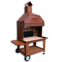 SCINTILLA CLASSIC 90 corten mobilný záhradný gril na drevo