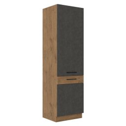 Kondela Vysoká skrinka, 60cm, sivá, dub lancelot, VEGA 60 DK-210 2F
