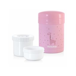MINILAND Termoska Thermic a kelímky na jedlo Pink 700ml
