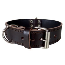 Obojok kožený 3,5cm - hnedý