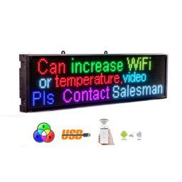 LED informačný panel RGB farebný s Wifi - 68 cm x 17,5 cm