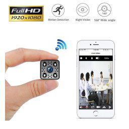 Miniatúrna Full HD kamera Wifi s 160° uhlom + detekcia pohybu + IR LED