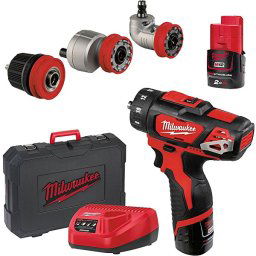 Aku kompaktný vŕtací skrutkovač s vymeniteľným skľúčidlom - set M12 BDDX SET-202C Milwaukee