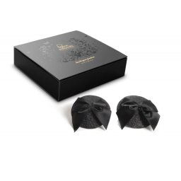 Bijoux Indiscrets Burlesque Pasties Bow Černá - ozdoby na bradavky