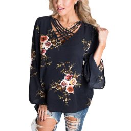 Tmavomodrý top Chiffon