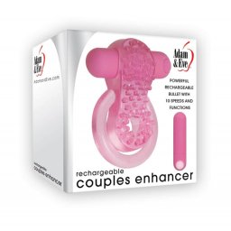 Adam & Eve Rechargeable Couples Enhancer (NABíJAťEľNý VIBRAčNý EREKčNý KRúžOK)
