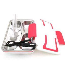 Elektrický LUNCH BOX INOX do auta červený