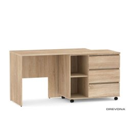 Drevona, PC stolík, 120x60cm, pravý, viac farieb, REA ROY