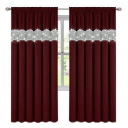 Závěs s kamínky bordo Rozměr šířka 140cm x výška 250cm
