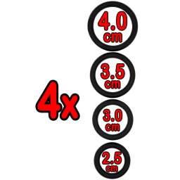 Push Production Rubber Cockring 4 Ring Set