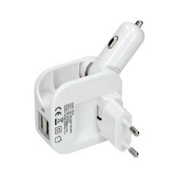 Univerzálny USB adaptér do auta aj do siete 5V 2400mA + 2xUSB