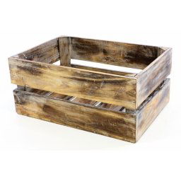 Drevená debnička VINTAGE DIVERO hnedá - 51 x 36 x 23 cm