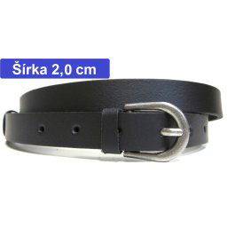 Úzky kožený opasok - šírka 2 cm