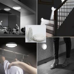 LED svetlo okrúhle na Li-on batériu + pohybový senzor