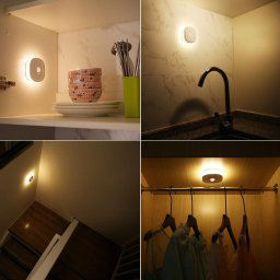 Magnetické LED svetlo okrúhle na 3x 1,5V AAA batérie + pohybový senzor