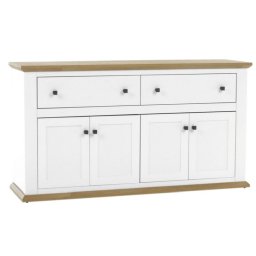 Kondela Komoda, 160cm, kombinovaná, biela, dub grand, LEON MZ10