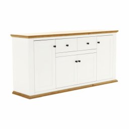 Kondela Komoda, 180cm, kombinovaná, biela, dub grand, LEON MZ9