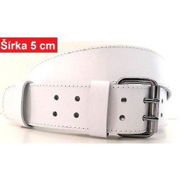 Biely široký pracovný opasok 5 cm