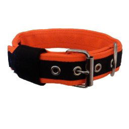 Obojok nylonový 4cm - čierny oranžový