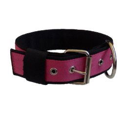 Obojok nylonový 4cm - ružový čierny