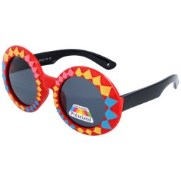 Červeno-čierne detské polarizačné okuliare "Carneval"