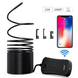 Wi-Fi endoskop FULL HD s 6x LED svetlami pre iOS a Android s 15m kábel + ZOOM + IP67
