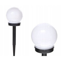 Záhradné solárne lampa osvetlenie guľa svetelný snímač čierna 10cm
