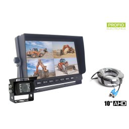 AHD parkovací set LCD HD monitor do auta 10" + 1x HD kamera s 18 IR LED