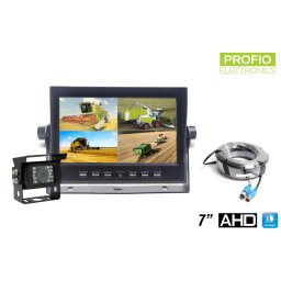 Parkovacia kamera set AHD LCD HD monitor do auta 7" + 1x HD kamera s 18 IR LED