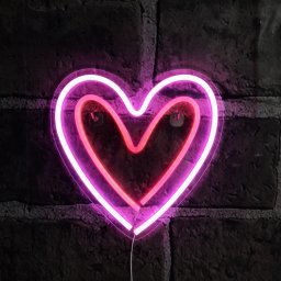 LED svietiace NEON logo Heart (Srdiečko)