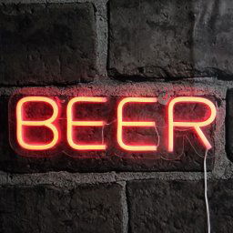 LED svietiaca reklama pub nápis - BEER
