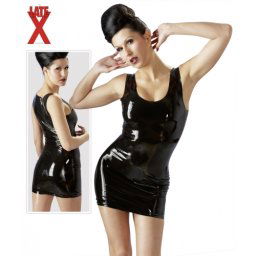 Minišaty LATEXOVÉ čierne (S)