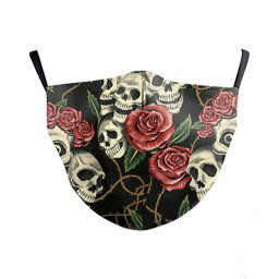 Trendy rúško 100% polyester s dizajnom - SKULL ROSE