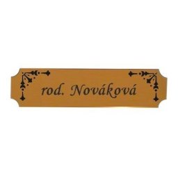 Menovka na dvere typ 1