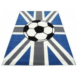 Koberec Union Jack fotbalový míč modrý Rozměr 120x170cm