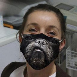 MOPS​ rúško na tvár ochranné so zvieracím motívom 3D