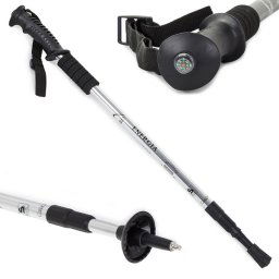 Trekové teleskopické palice K Nordic Walking 2 ks Strieborná