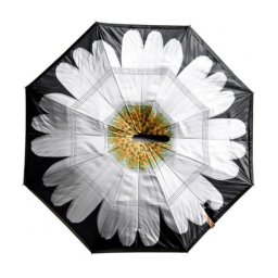 Obrátený dáždnik Gerbera biela