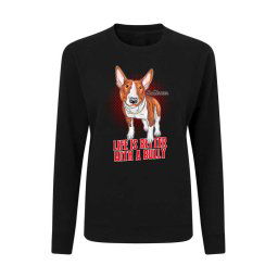 Dámska mikina - Bull terrier - Life is Better