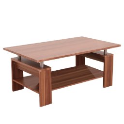 Kondela Konferenčný stolík, svetlý orech/kov trieborná, ROKO