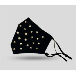 Hodvábne luxusné rúško 100% hodváb - Golden stars