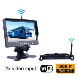Wi-Fi kamerový set do auta - 7" monitor + FULL HD cúvacia kamera s 5x IR LED pre nočné videnie