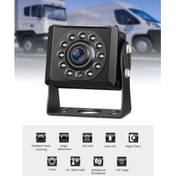 Mini Cúvacia kamera HD s nočným videním 15m - 11 IR LED a krytím IP68
