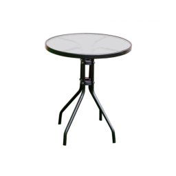 Záhradný stôl so sklenenou doskou ZWT-03 ø 60 cm