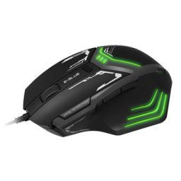E-Blue Myš Mechanical EMS656, 3200DPI, optická, 7tl., 1 koliesko, drôtová, čierna, herná EMS656BKUS-IU