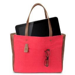 Kabelka na notebook 14", Women Canvas Tote, červeno-hnedá z plátna, HP