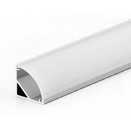 LED Solution Hliníkový profil pre LED pásiky rohový R5 Vyberte variantu a dĺžku: Profil + Hranatý opálový difúzor 2m