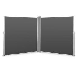 Blumfeldt Bari Doppio 620, dvojitá bočná clona, 6 x 2 m, hliník, antracitová
