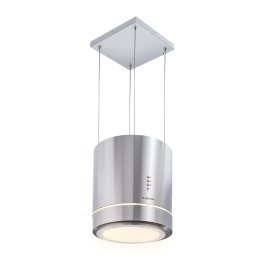 Klarstein Tron Ambience ostrovná digestorová kapucňa Ø38cm, recirkulácia, 540 m³/h, LED, nerezová oceľ
