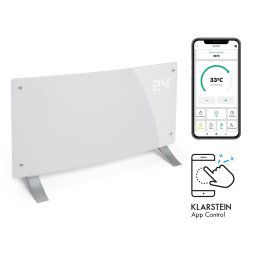 Klarstein Bornholm Curved Smart, konvektor, 2000 W, ovládanie cez aplikáciu, biely